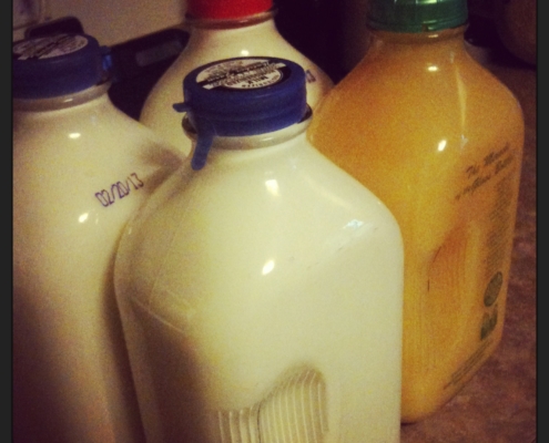 Thatcher Farm Milk Glass Bottles