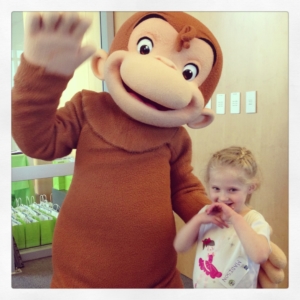 Curious George makes her day