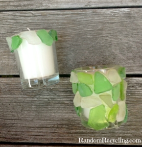 Sea Glass Votives via RandomRecycling