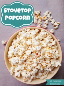 Easy stovetop popcorn