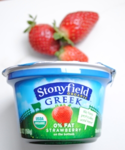 stonyfield greek strawberry yogurt