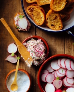 Radish butter appetizer for spring