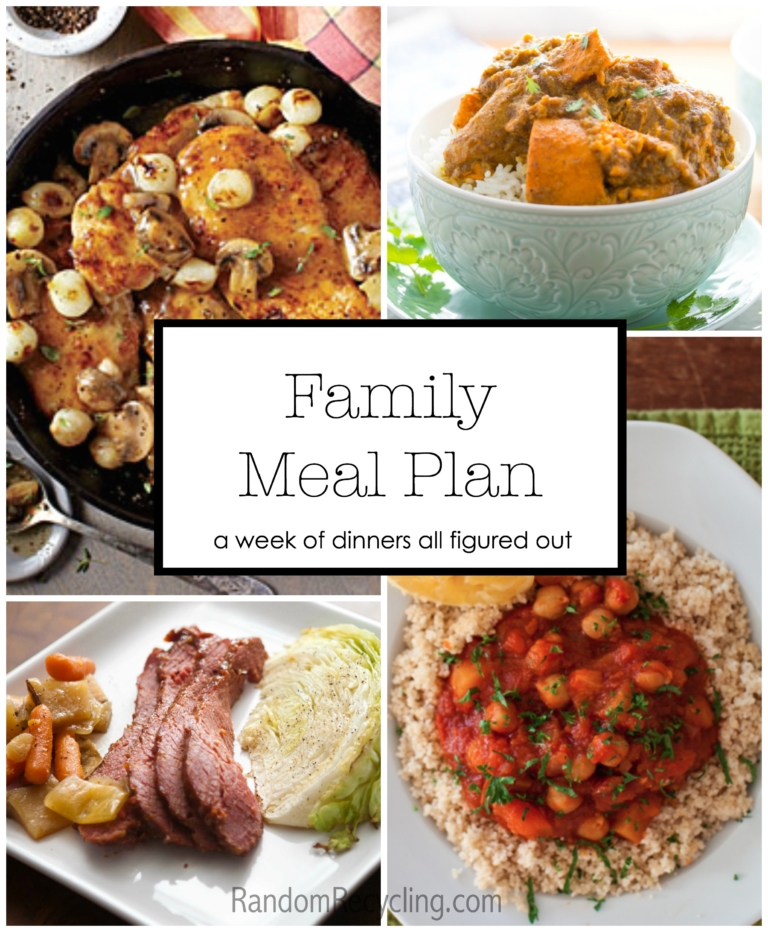 Family Dinner Plan Monday March 16