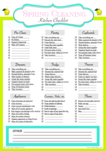 Kitchen Spring Cleaning Checklist