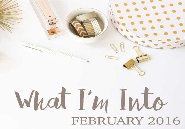 What I'm into: February 2016