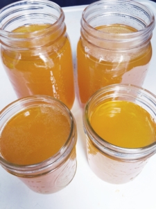 How to make homemade chicken bone broth at home.