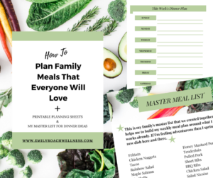 Simplify Meal Planning Template Printable